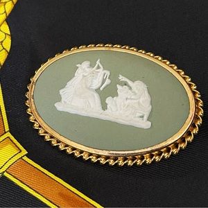 ✨ Vintage Wedgwood Jasperware Goddess Brooch